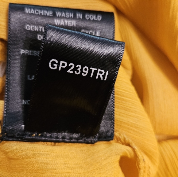 Parallel Yellow Sheer Ruffle Blouse - Picture 6 of 6